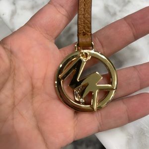 NWOT Michael kors golden brown bag charm